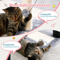 Cat Tree Tower for Small Cats & Kittens – 4-in-1 with Scratching Post