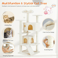 Cat Tree for Indoor Cats – Multi-Level Cat Treehouse with Sisal Scratching Posts