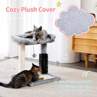 Cat Tree Tower for Small Cats & Kittens – 4-in-1 with Scratching Post