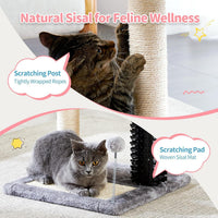 Cat Tree Tower for Small Cats & Kittens – 4-in-1 with Scratching Post