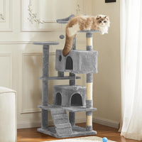 Cat Tree Tower for Indoor Cats – 54in Multi-Level with Scratching Posts & Condos