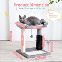 Cat Tree Tower for Small Cats & Kittens – 4-in-1 with Scratching Post