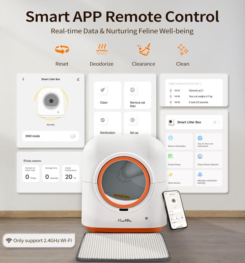 Self-Cleaning Cat Litter Box – Automatic, App Control & Odor-Free