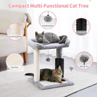 Cat Tree Tower for Small Cats & Kittens – 4-in-1 with Scratching Post