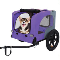 Pet Bike Trailer for Dogs – Collapsible Dog Trailer with All-Terrain Wheels