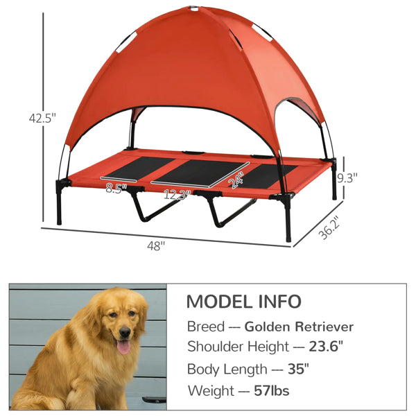 Elevated Cooling Dog Bed – Raised Pet Cot with Breathable Mesh
