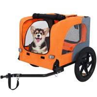 Pet Bike Trailer for Dogs – Collapsible Dog Trailer with All-Terrain Wheels